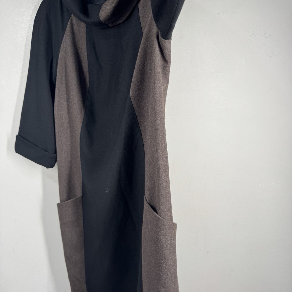 ETCETERA Mod Shift Dress Womens Sz 10 Sretch Blend Color Block Lined Career - Picture 10 of 16